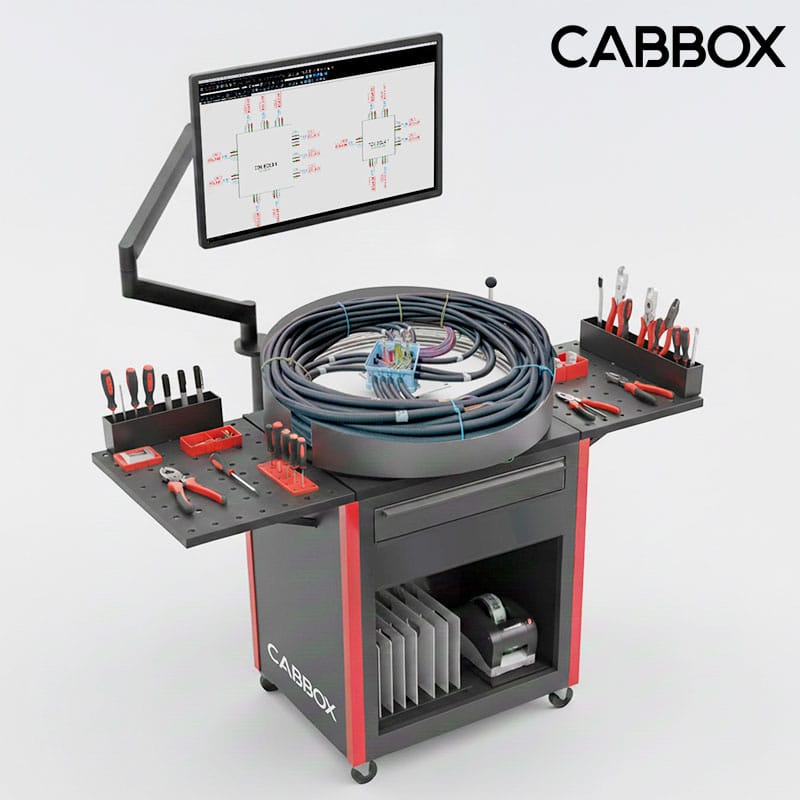 Cabbox - poste de câblage ergonomique de boîtes électriques | Mecaspin